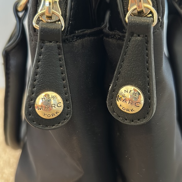 Marc New York (Andrew Marc) Black/Gold-Tone Satchel - Picture 6 of 9